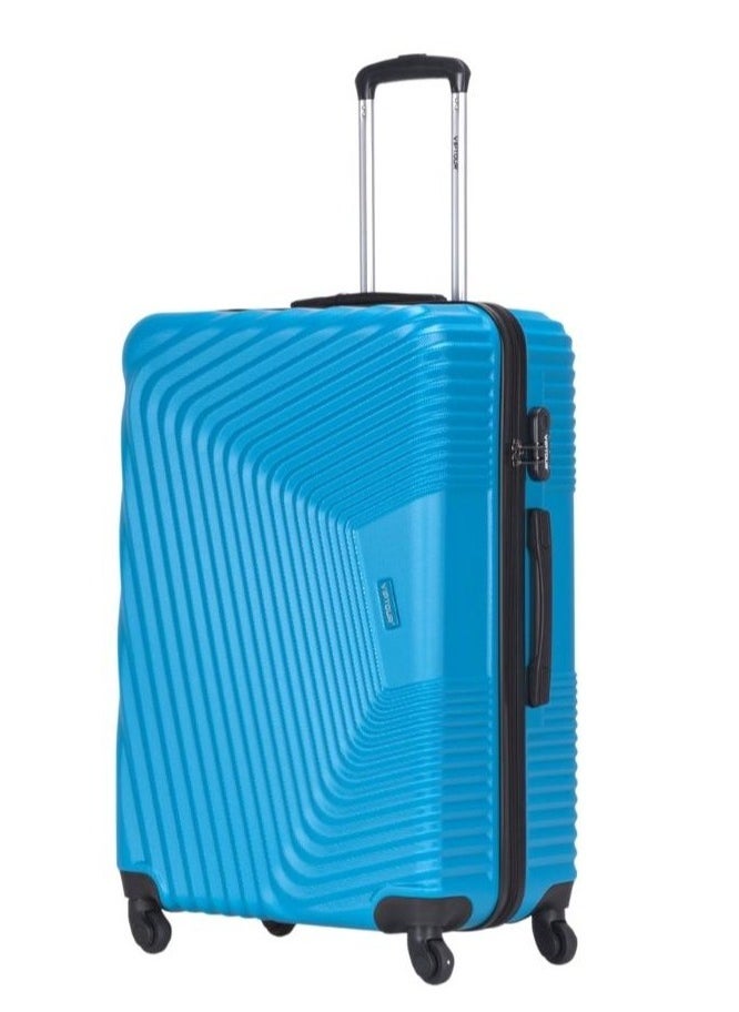 VIPTOUR - 3-Piece ABS Hardside Trolley Luggage Set, Spinner Wheels with Number Lock 20/24/28 Inches - Blue - Image 1