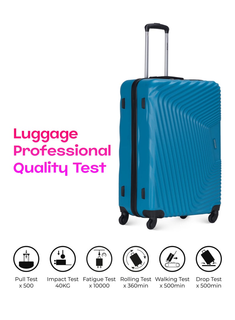 VIPTOUR ABS Material 3-Piece Hard Case Trolley Luggage Set, 4 Quiet 360° Spinner Wheels Suitcase With Combination Lock, Small (2.5kg), Medium (3kg), Large (3.8kg) (20''/24''/28'') - Image 2