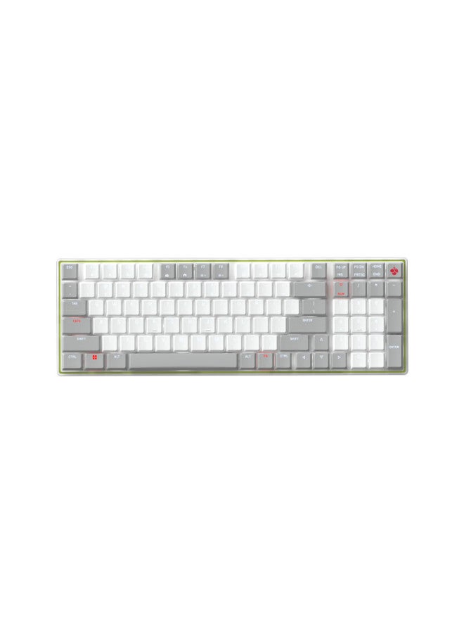 Cherry Kw550mx-lp Low-profile Mechanical Keyboard Wired/bluetooth Dual-mode Gaming And Office Keyboard Compatible With Mac, Quiet And Eye-catching Frame, 99 Keys, White Ivory Switches