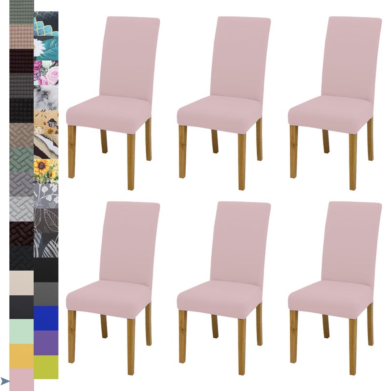 BIETYONE Stretch Dining Chair Covers Set of 6 Soft Removable Washable Kitchen Parsons Chair Slipcovers High Elastic Seat Protector for Home Hotel Banquet - Image 2