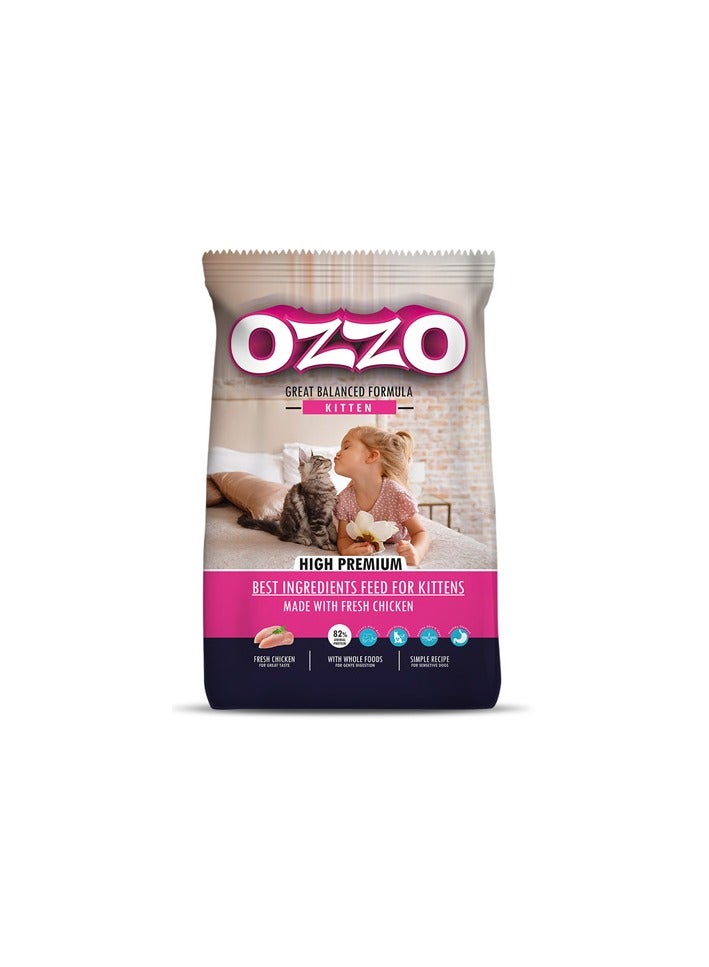 OZZO Kitten Premium Dry Food– Complete Nutrition for Growing Kittens, Rich in Omega Fatty Acids and Taurine From Varmacy - Image 1