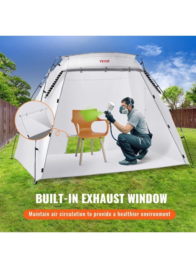 VEVOR Tent Station for Furniture DIY Hobby Tool, 7.5x5.2x5.2ft Spray Paint Shelter, White - Image 5