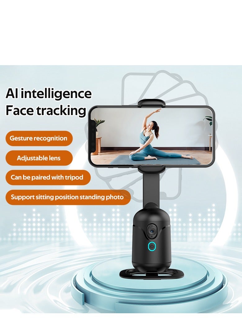 GULFLINK Auto Face Tracking Tabletop Tripod Mount, 360 Rotation Phone Camera Mount Stabalizer, Tripod for mobile, Battery Operated Smart Shooting Selfie Phone Holder for Live Vlog Tutorial - White - Image 5