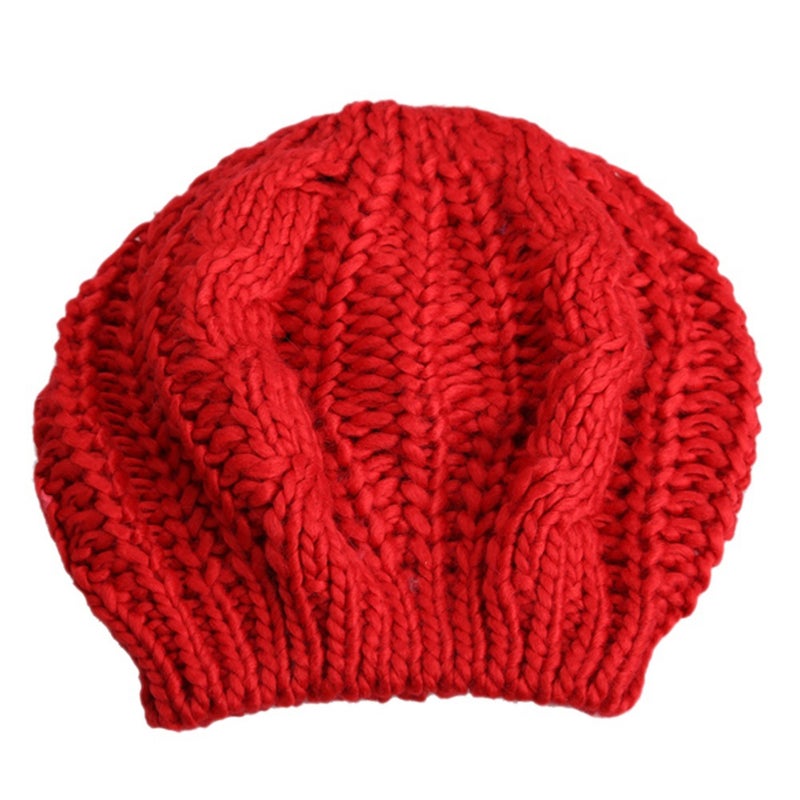 Winter Warm Women Knitted Braided Beanie Hats Wool Crochet Slouchy Beanies Lady Beret Hat Ski Cap - Image 5