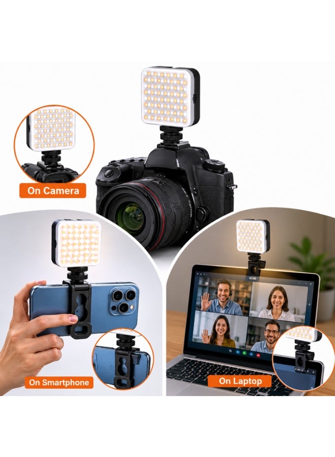 Plokama D80 Rechargeable LED Fill Light with Phone Clip 3 Color Temperatures, 4 Lighting Modes, Type-C Charging, 500mAh Battery for Selfies, Video Recording, Live Streaming & Content Creation - Image 2