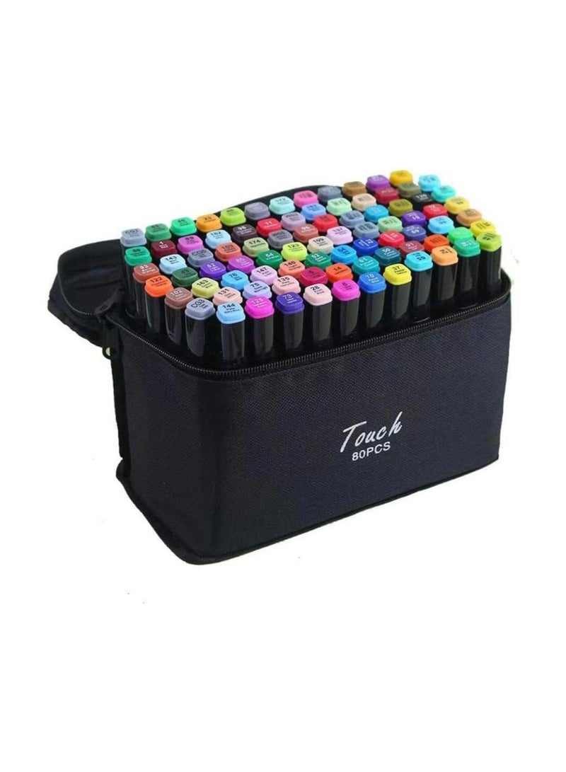 Lemon Life 80 Colors Touch Professional Twin Marker Pen Waterproof Graphic Marker Set For Arts, Sketch, Manga W/bag - Image 3