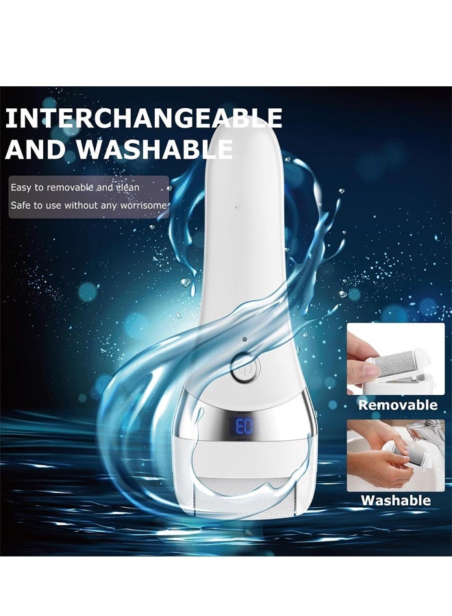 Bukela Upgraded Electric Foot Callues Remover, Portable Electric Foot Files with 3 Heads, Rechargeable Feet File for Foot Care, Waterproof Deadskin Remover, Pedicure Tool for Dry and Crack Feet - Image 2