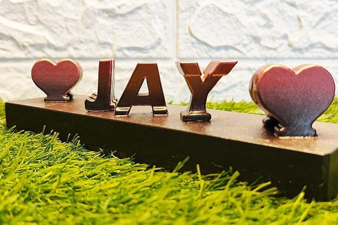 Moderntech Store Personalized 3D Flip Name / 3D Name Art Personalized Gift for Husband Wife Boyfriend Girlfriend, Anniversary, Birthday, Couple Name (Black & Red) - Image 4
