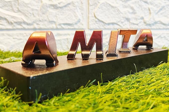 Moderntech Store Personalized 3D Flip Name / 3D Name Art Personalized Gift for Husband Wife Boyfriend Girlfriend, Anniversary, Birthday, Couple Name (Black & Red) - Image 3