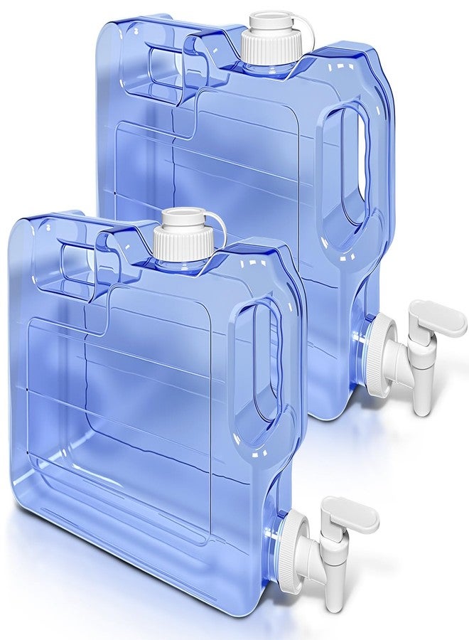 Bailiyake 2 Pack Fridge Water Dispensers Bottle with Leak-proof Spigot and Convenient Handle Reusable Plastic Juice Beverage Dispenser Water Jug for Party Refrigerator Drink Iced Tea Juice Storage - Image 1