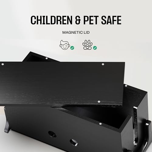 COREMINDED Extra Large Cable Management Box, Wood Cord Hider Box & Organizer for Power Strip, TV Wires & Desk Cable Storage - Image 5