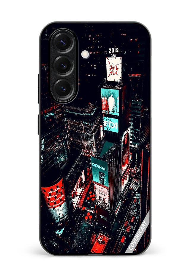 Protective Case Cover For Samsung Galaxy S25 Times Square Design Multicolour