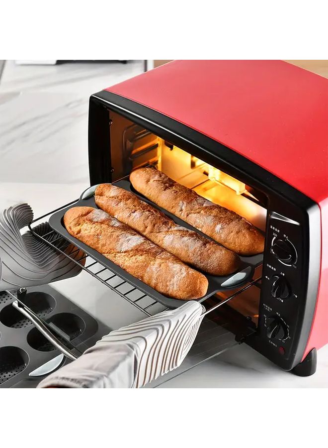 Set Of 2 Silicone Baking Trays With Non Stick Surface 3 And 8 Holes For Easy Release - Image 4