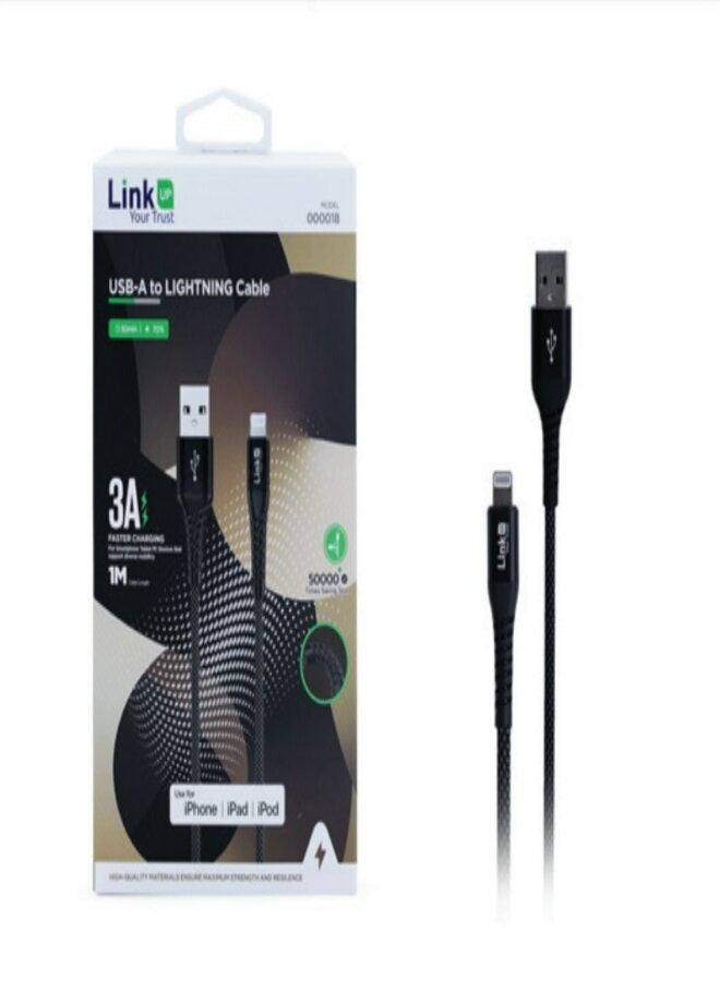 linkup USB-A To lightning Cable 3A 1M
