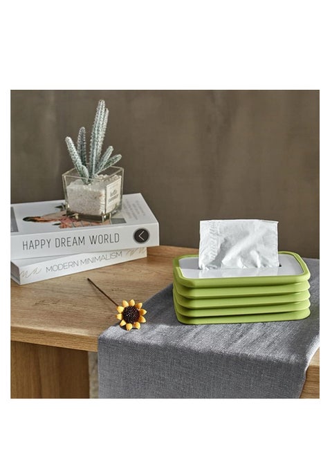 Rectangular tissue holder made of silica gel from Savlot, a practical and distinctive tissue holder for home and office, multi-colored