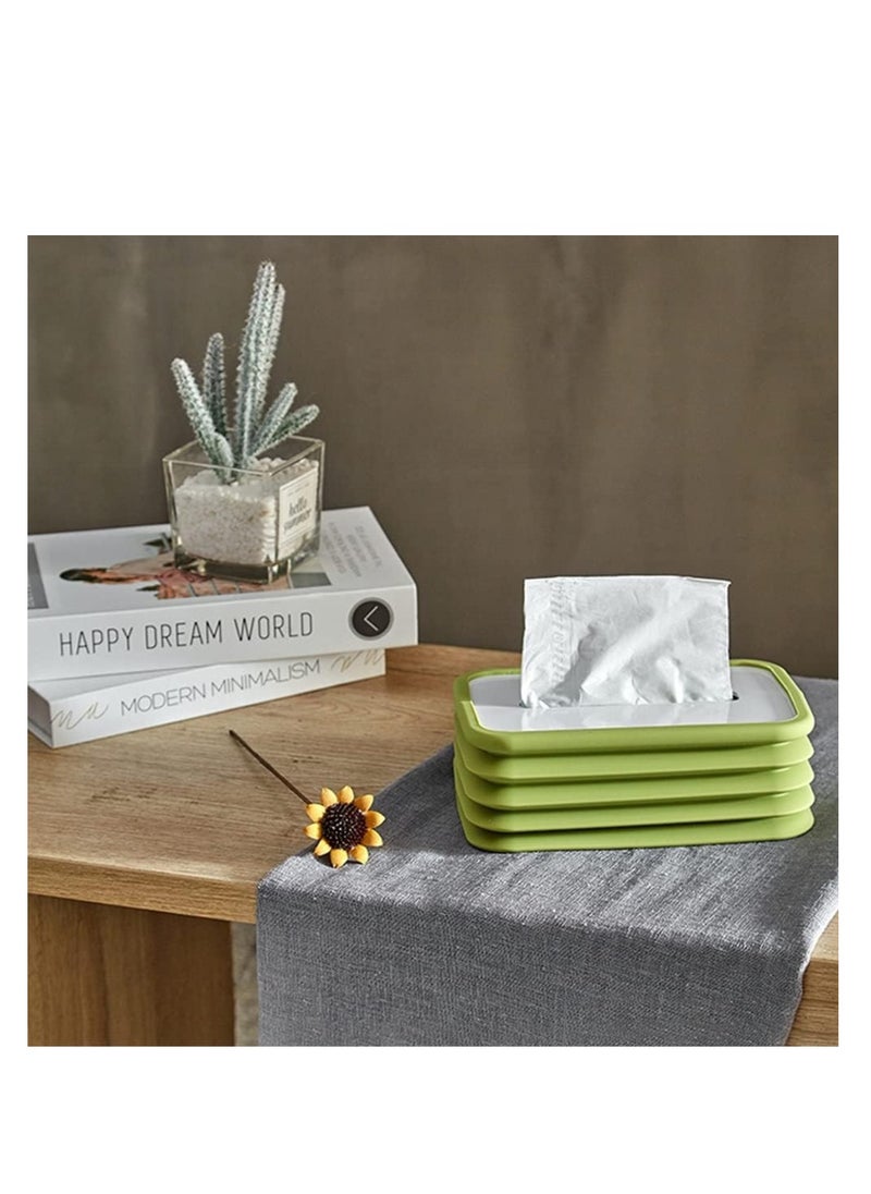 Generic - Rectangular tissue holder made of silica gel from Savlot, a practical and distinctive tissue holder for home and office, multi-colored - Image 1