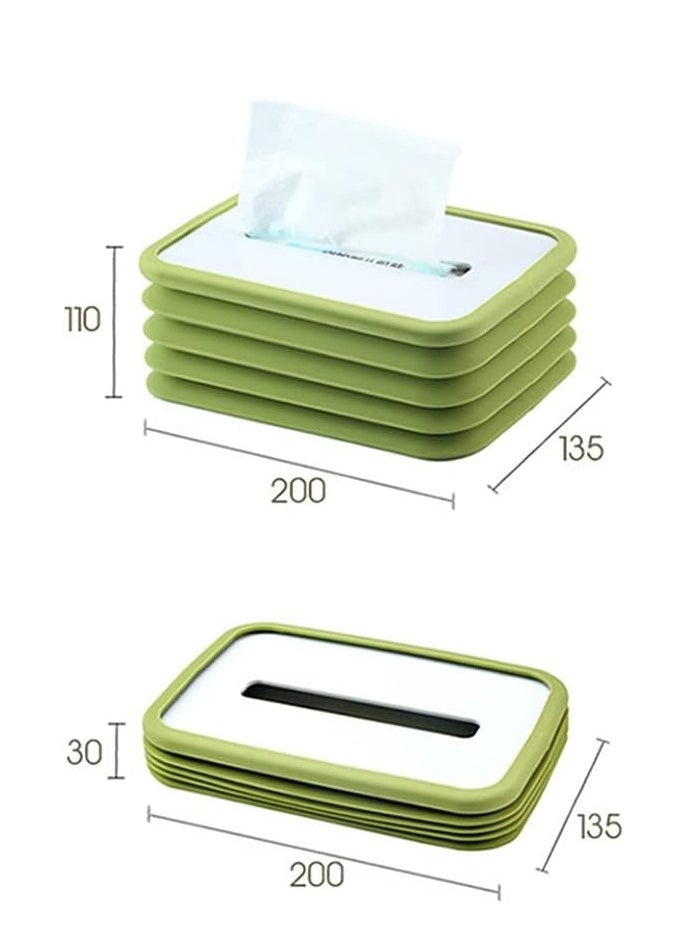Generic - Rectangular tissue holder made of silica gel from Savlot, a practical and distinctive tissue holder for home and office, multi-colored - Image 1