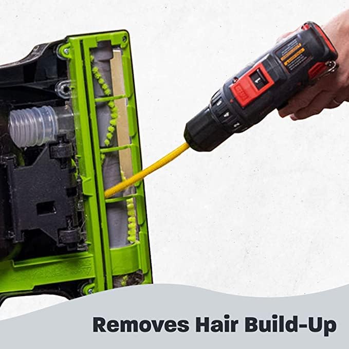 FlexiSnake Vacuum Weasel - Vacuum Cleaner Hair Removal Tool - Roller Cleaning Sticks to Easily Detach Debris & Tangles from Vacuum Brush - Works with 3/8" & 1/2" Drill Chucks - Made in USA - Pack of 5 - Image 3