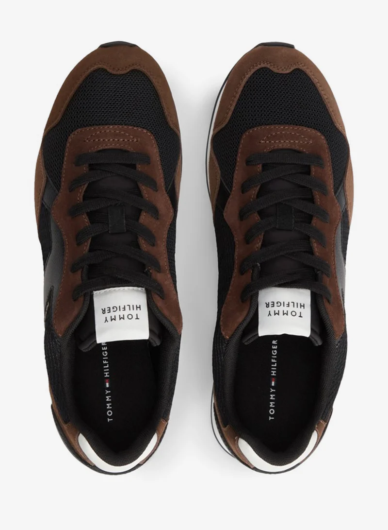Tommy Hilfiger  Logo Mixed Texture Trainers for Men | Best Price UAE