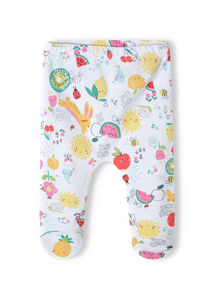 MINOTI 4-Piece Baby Girls Set with Print Bodysuit, Leggings & Bib