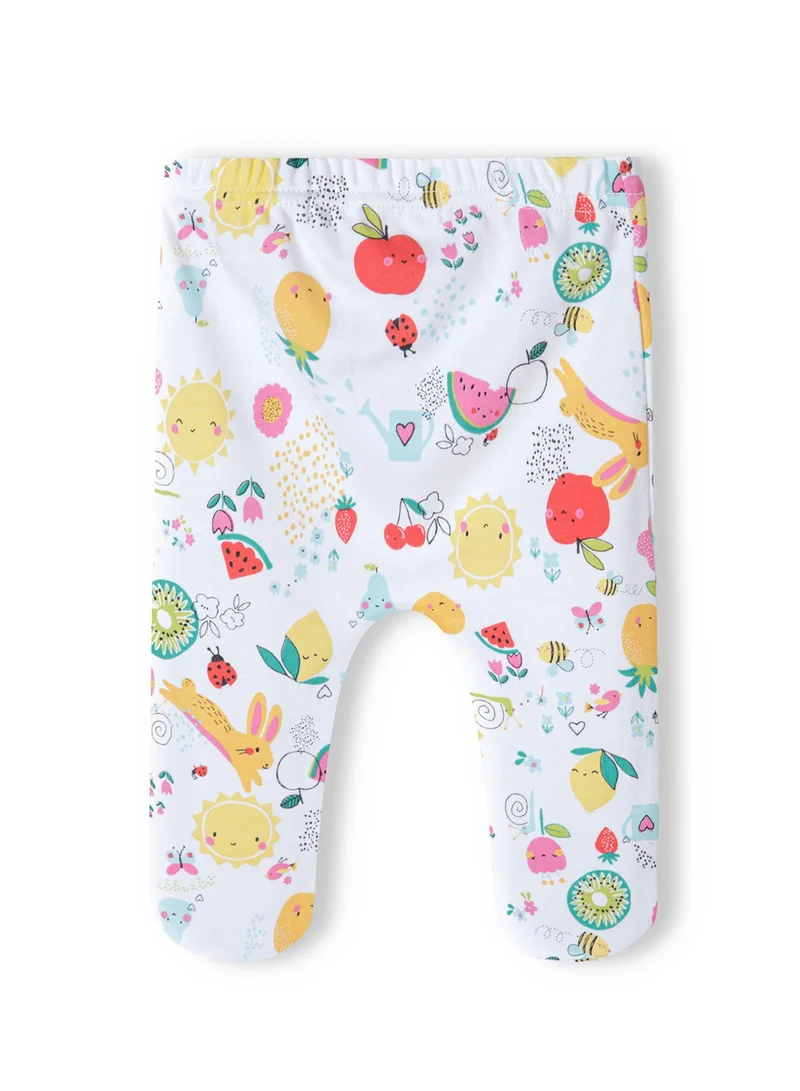 MINOTI 4-Piece Baby Girls Set with Print Bodysuit, Leggings & Bib
