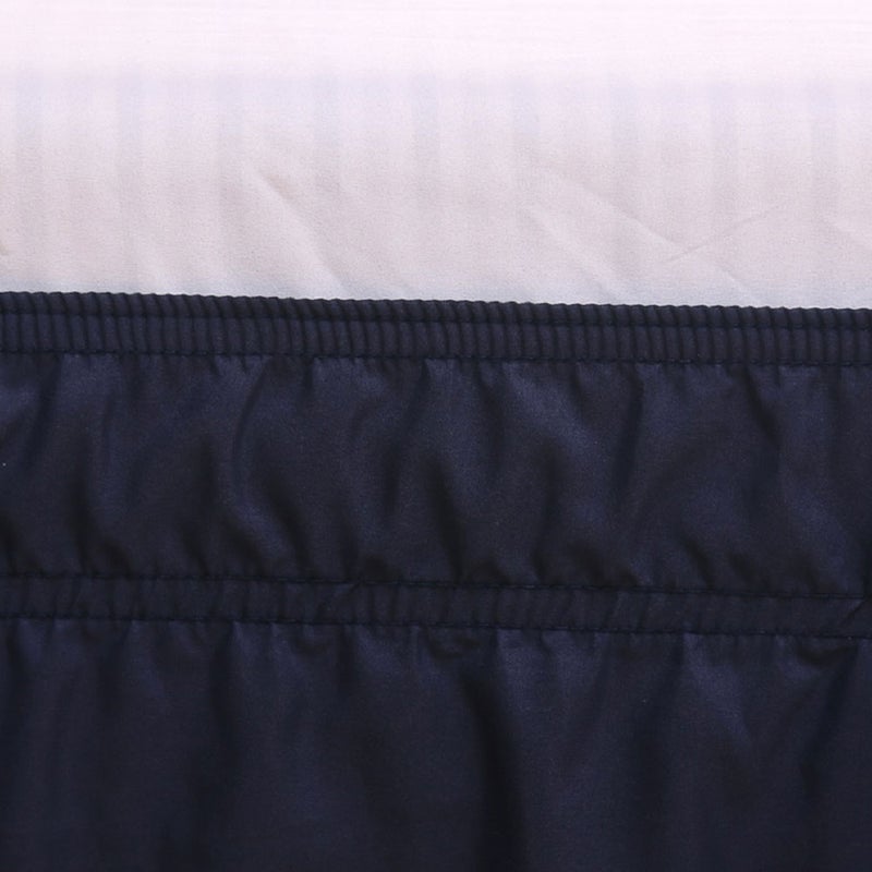👕 غطاء سرير بلون ثابت مزود بجيب مطاطي وتنانير مضمومة عملي أزرق غامق - Image 4