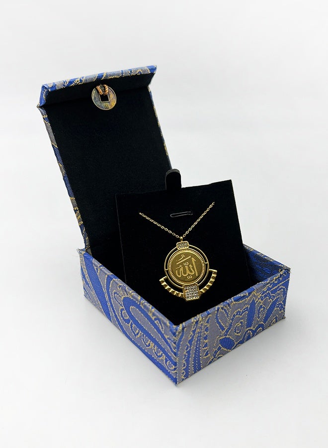 MHONGWEI Women's Arabic scripture pendant necklace, stainless steel gold-plated zircon collarbone chain - Image 5