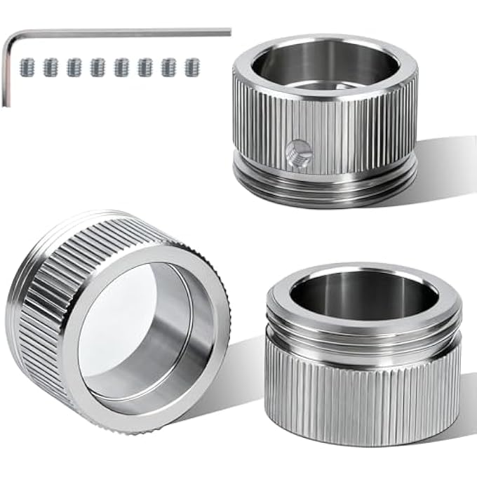 3PCS 304 STAINLESS STEEL HEATING VALVE ADAPTER, RADIATOR VALVE THERMOSTAT HEAD WITH STRIPS, M30 X 15 RA/RAV INTERFACE ADAPTER ON - Image 1