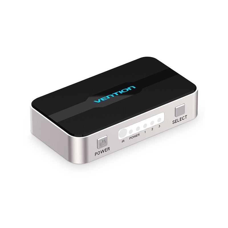4K HD Switcher: Aluminium Alloy Palm-Size - Stable Transmission With 3D Effect & HDCP Protection for Home, Business, Multiple Devices - Image 1