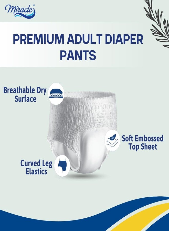 MIRACLE Premium Pants Style with Upto 10 hours Protection | Unisex | Waist Size (40-56 Inches) Adult Diaper - L (10 Pieces) - Image 2