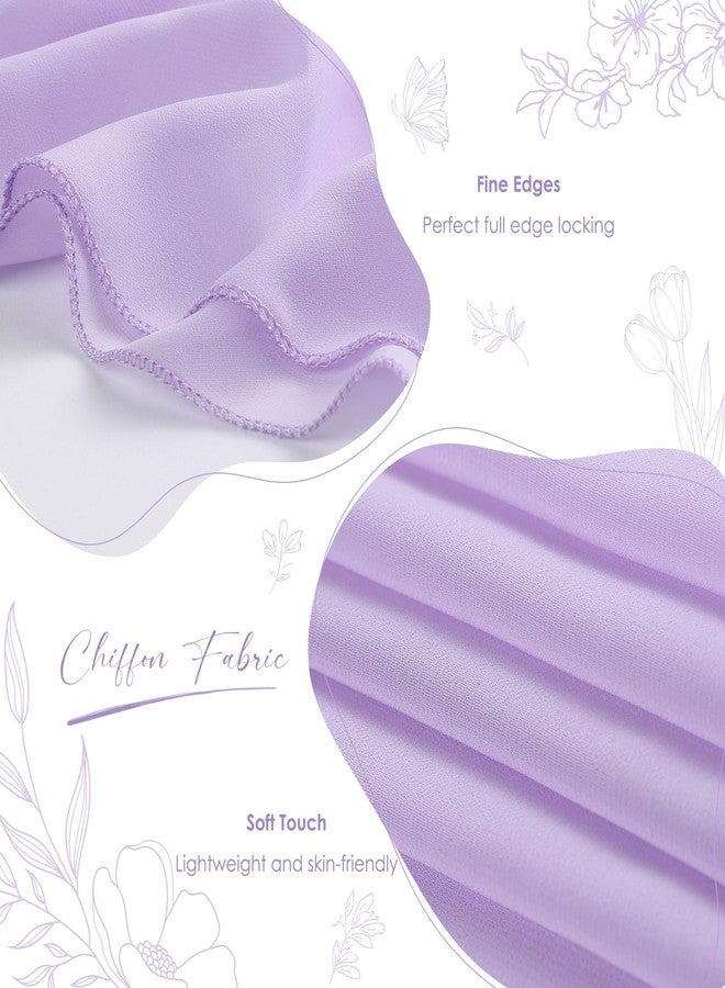 SoarDream 2 Packs Light Purple Chiffon Table Runner 27x120 Inches Elegant Sheer Runners Romantic Fabric for Wedding Birthday Party Decor - Image 3