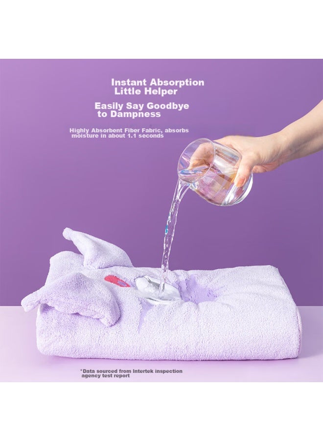 Miniso Kuromi Coral Fleece Soft Absorbent Towel, Low Shedding, For Home Use, Face Washing And Bathing, 80*30cm - Image 4