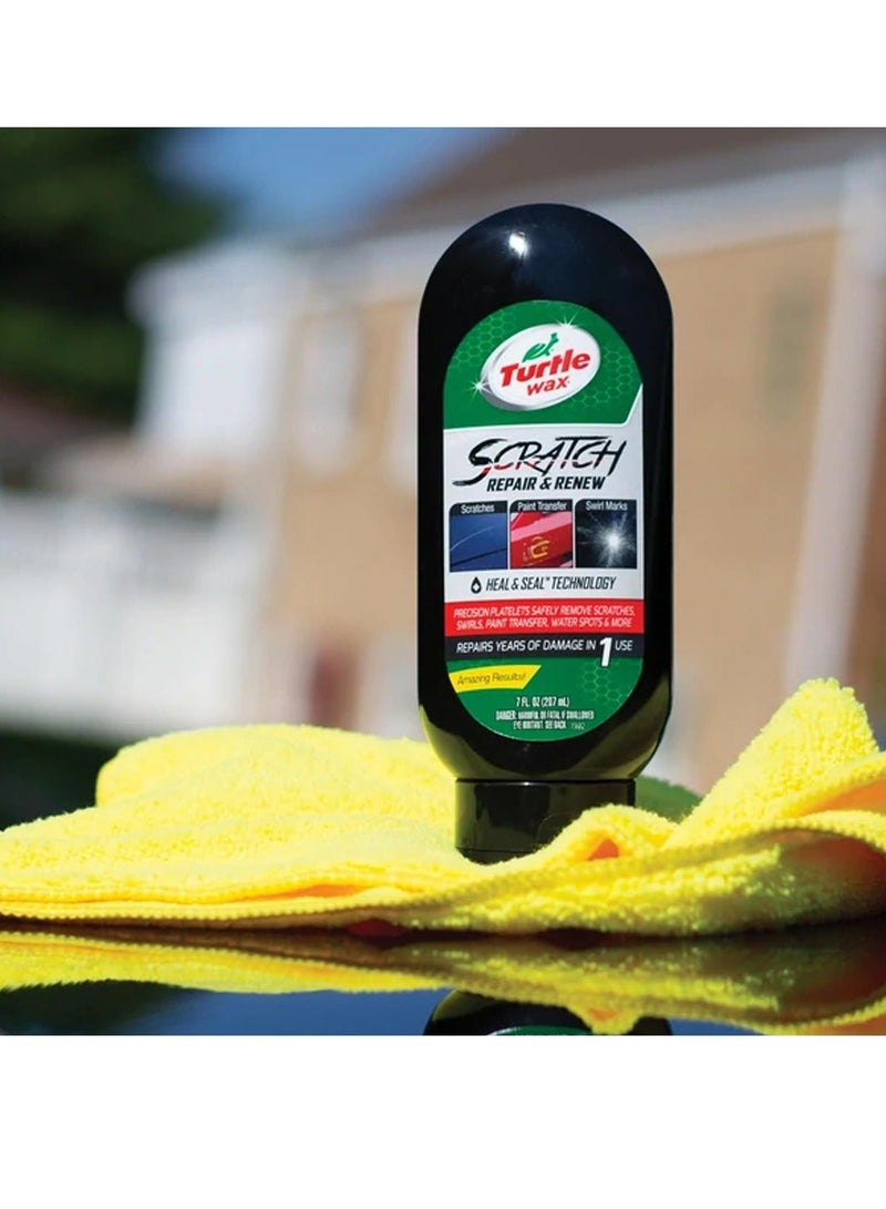 TurtleWax Turtle Wax Scratch Repair & Renew Car Scratch Remover Compound 207ml, Paint Scratch Repair Cream for Swirl Marks, Paint Transfer, Water Spots, Oxidation Removal, Car Polish Restorer for Gloss Finish and Surface Renewal Care - Image 5