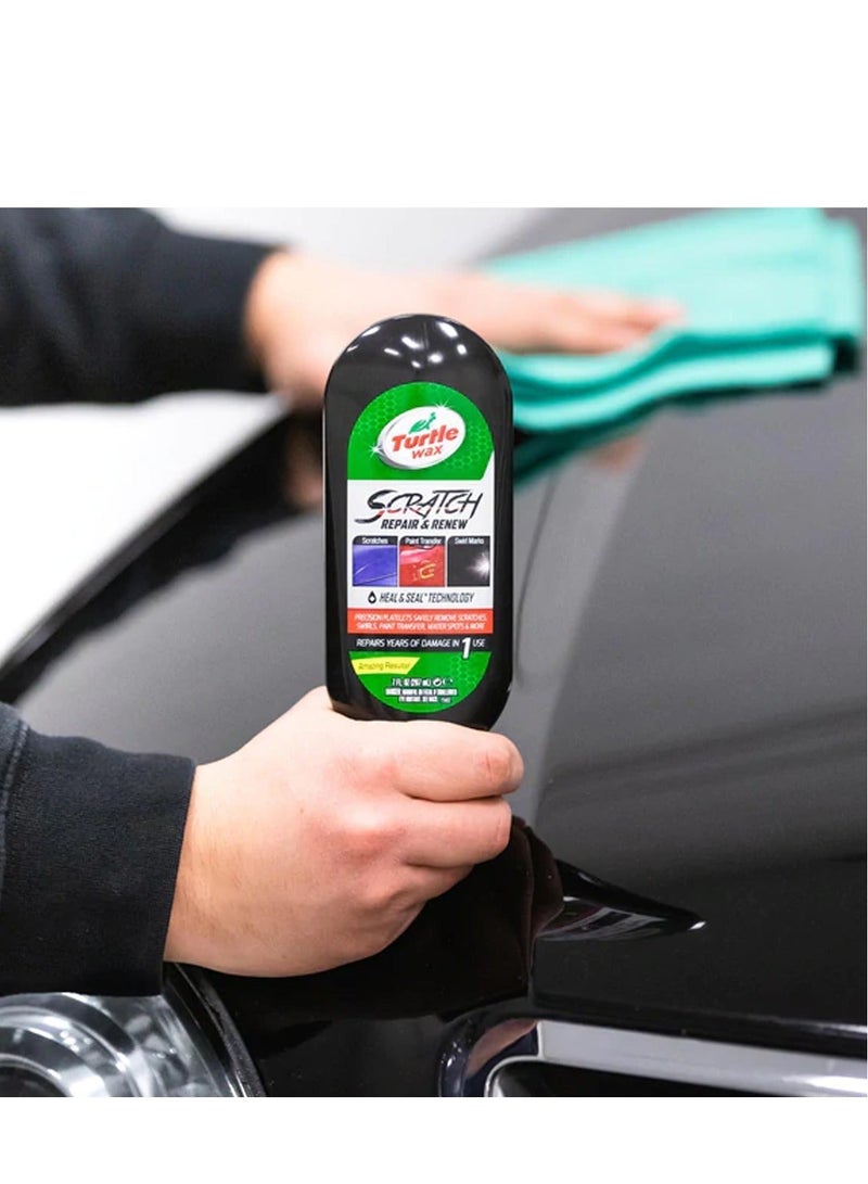 TurtleWax Turtle Wax Scratch Repair & Renew Car Scratch Remover Compound 207ml, Paint Scratch Repair Cream for Swirl Marks, Paint Transfer, Water Spots, Oxidation Removal, Car Polish Restorer for Gloss Finish and Surface Renewal Care - Image 3