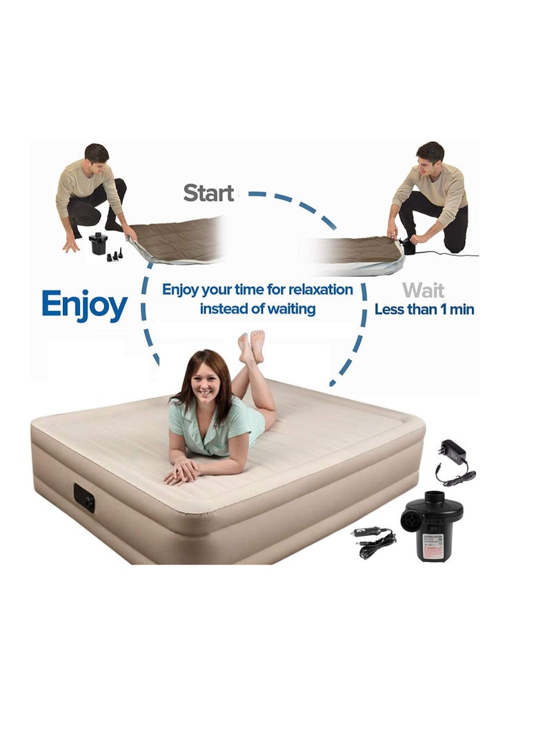 Yoocylii Air Pump Air Mattress Pump for Inflatables Blow up Pool Raft Bed Boat Toy, Quick-Fill, for Outdoor Camping, Inflatable Cushions, Electric Air Mattress Beds, Boats, Swimming Ring(AC/DC 50W)  - Image 3