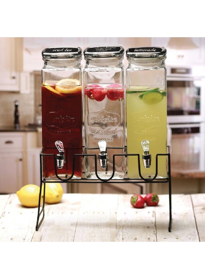 سيركل وير موزعات زجاجية معاصرة ثلاثية القطع مع قاعدة باللون الشفاف بسعة 6.9 لتر 69106 - Image 2