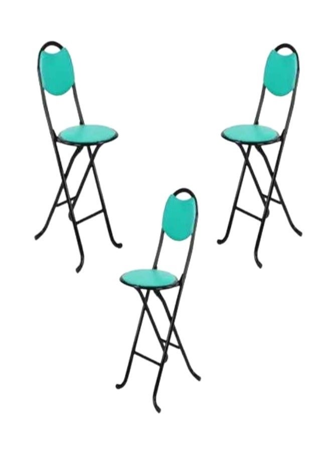 Smart Kitchen Set of 3 comfortable folding chair, prayer chair, chair for the elderly, camping chair, chair for living room and garden seating size 25*25*75 cm