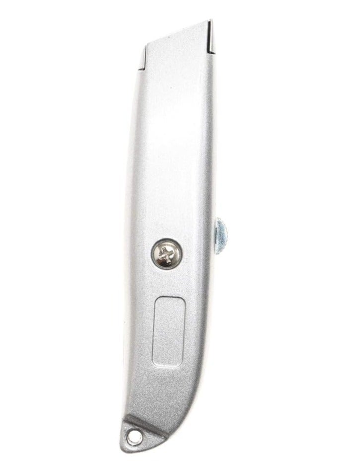 Curved Metal Utility Knife – Silver