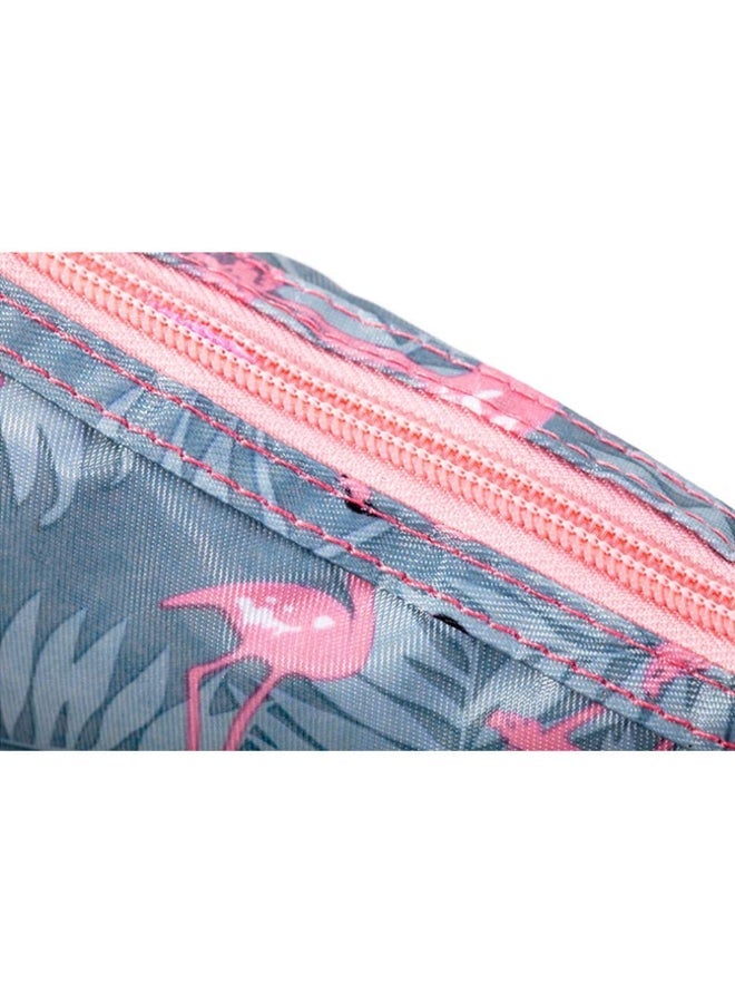 3-Piece Waterproof Cosmetic Bag Set Grey/Pink - Image 5