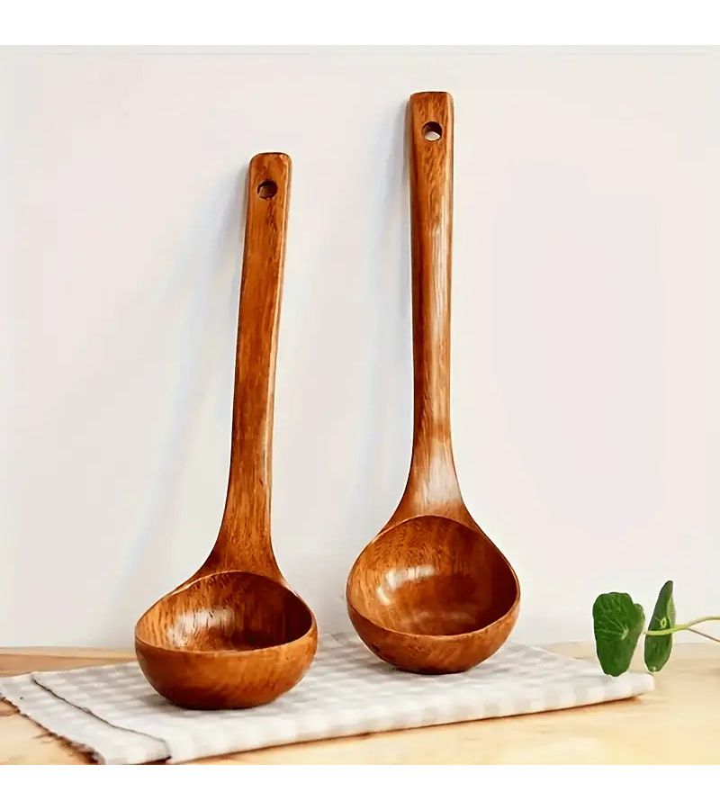 1pc Wooden Kitchen Spoon Nonstick Cooking Utensil Soup Tableware - Image 4