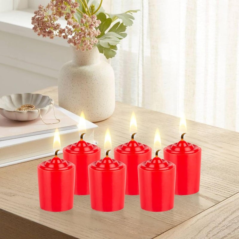 SRG Red Unscented 15 Hours Votive Candles Pack of 12 - Image 2