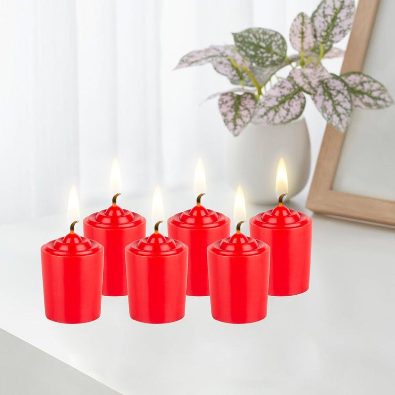 SRG Red Unscented 15 Hours Votive Candles Pack of 12 - Image 3