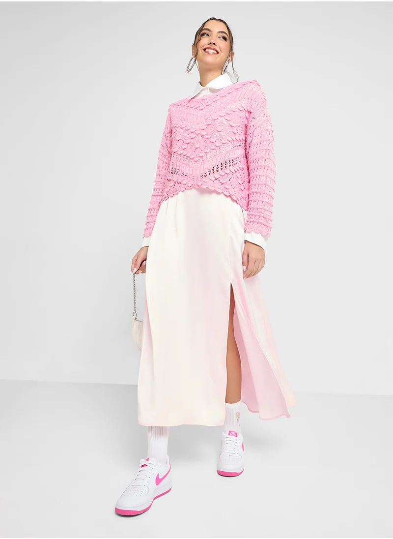 Ginger Crotchet Knit Top