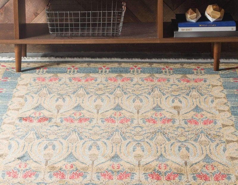 Unique Loom Edinburgh Collection Area Rug - Canmore (4' 1" x 6' 1" Rectangle, Navy Blue/ Tan) - Image 4