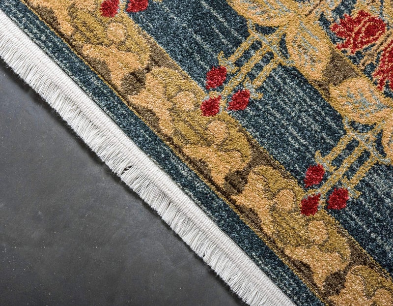 Unique Loom Edinburgh Collection Area Rug - Canmore (4' 1" x 6' 1" Rectangle, Navy Blue/ Tan) - Image 2