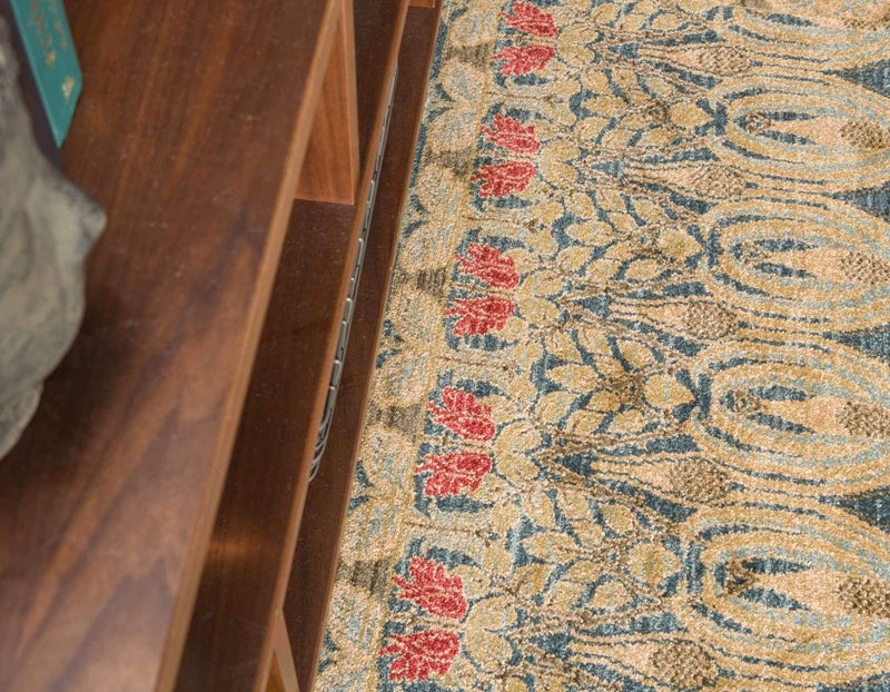 Unique Loom Edinburgh Collection Area Rug - Canmore (4' 1" x 6' 1" Rectangle, Navy Blue/ Tan) - Image 3