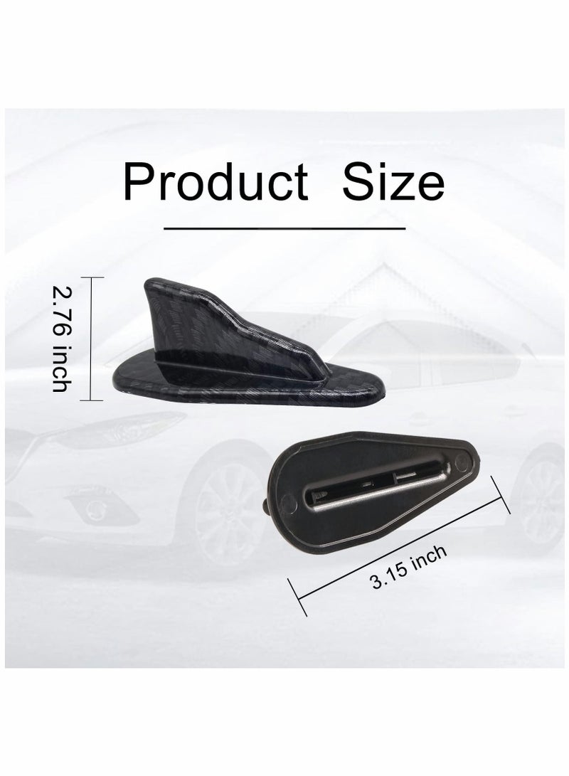 Y&D Diffuser Shark Fin Kit Compatible with Spoiler Roof Wing Air Vortex Generator Car Exterior Accessories Carbon Fiber Black (10 PCS) - Image 2