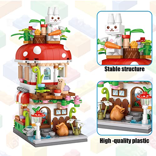 MEIEST Mini City Shop Street View Building Blocks Model Set,Simulation Architecture Collection Particle Construction Building Bricks Toy,Home Decoration,14+(Mushroom) - Image 3