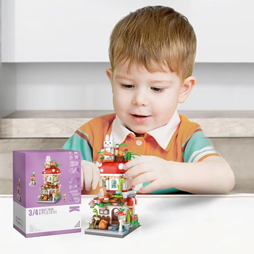 MEIEST Mini City Shop Street View Building Blocks Model Set,Simulation Architecture Collection Particle Construction Building Bricks Toy,Home Decoration,14+(Mushroom) - Image 4
