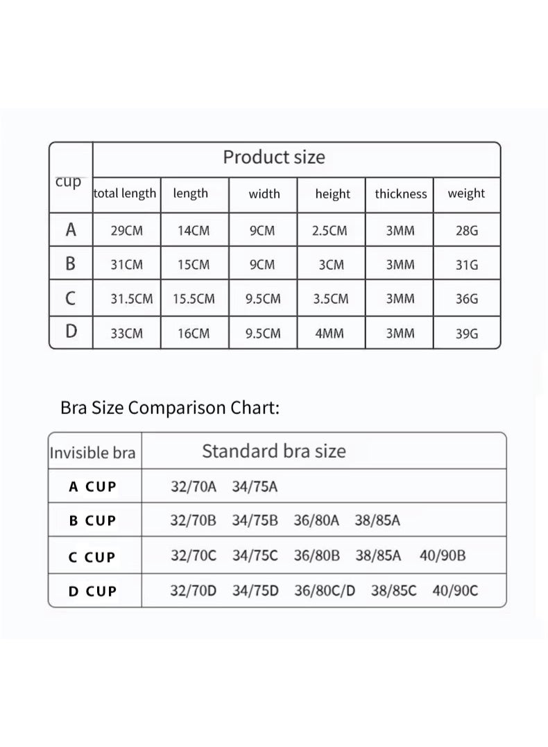 Jomo Store Push Up Self Adhesive Silicone Bust Front Closure Strapless Invisible Bra - Image 5